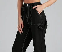 Off Duty Carpenter Wide-Leg Denim Pants