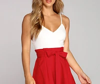 Spring Step Bow Tie Romper