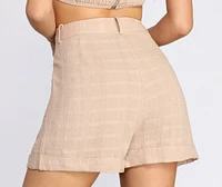 Lively Linen High Waist Shorts