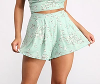 High Waist Wide-Leg Shorts