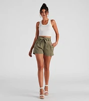 Press Pause Paper Bag Woven Shorts