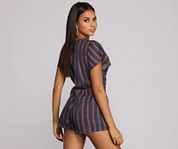 Keep It Casual Striped Romper