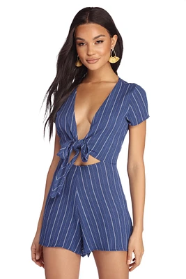Summer Chic Tie Front Romper