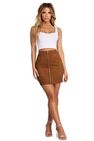 Go With The Faux Suede Mini Skirt