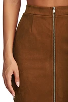 Go With The Faux Suede Mini Skirt