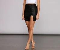 Lace Up Your Look Mini Skirt