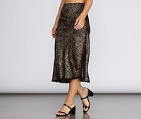 Heavy On The Leopard Midi Skirt