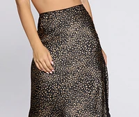 Heavy On The Leopard Midi Skirt