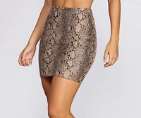 Statement Snake Mini Skirt