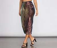Simply Stunning Sequin Midi Skirt