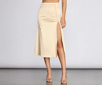 Buy Me A Drink Satin Midi Skirt