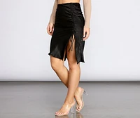 Sleek Vibes Ruched Skirt