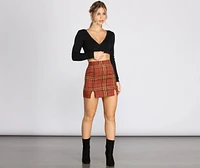 Playful Plaid Mini Skirt