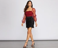 So Sweet Satin Mini Skirt