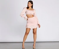 Met Your Match Smocked Mini Skirt