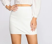 Love Affair Textured Mini Skirt