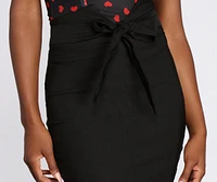 All You Need Tie Front Mini Skirt