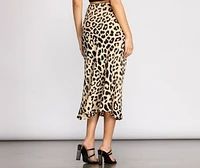 Feline Fierce Flared Midi Skirt