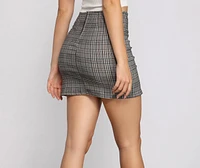 Pretty Plaid Woven Mini Skirt