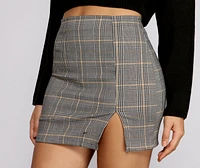 Pretty Plaid Woven Mini Skirt