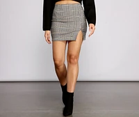 Pretty Plaid Woven Mini Skirt