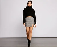 Pretty Plaid Woven Mini Skirt