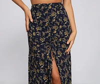 Ditsy Floral Ruffled Maxi Skirt