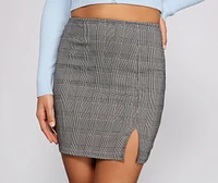 Major Trendsetter Glen Check Mini Skirt