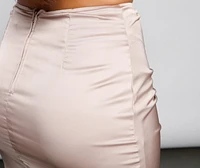 Dreamy And Chic Satin Mini Skirt