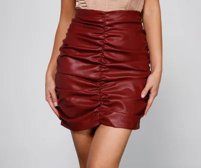 Sleek And Sultry Faux Leather Mini Dress