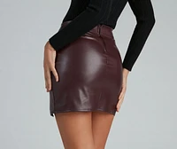 Slay It With Style Faux Leather Mini Skirt