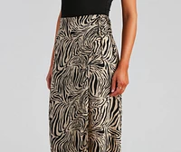 Wild And Chic Zebra Maxi Skirt