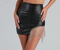 Feeling Fine Rhinestone Mini Skirt