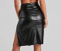 Sleek And Sultry Bodycon Midi Skirt