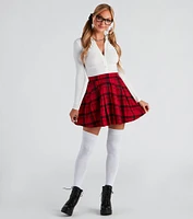 Sassy Plaid Skater Skirt
