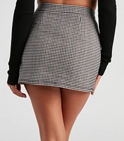 Chic Gingham Plaid Mini Skirt