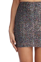 Disco Lights Mini Skirt