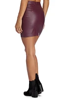 Faux Snake Skin Mini Skirt
