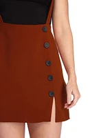 Button Up Suspender Skirt
