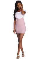 Intellectual Suspender Mini Skirt