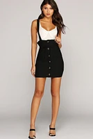 Keep Me Suspender Skirt