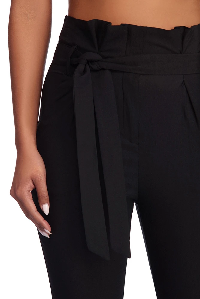 Preppy And Poised Paper Bag Pants