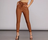 Preppy And Poised Paper Bag Pants