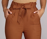 Preppy And Poised Paper Bag Pants