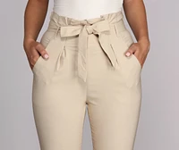 Preppy And Poised Paper Bag Pants