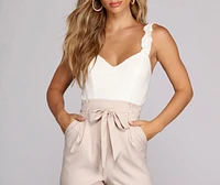 Live Linen Ruffle Jumpsuit