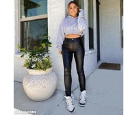 High Waist Faux Leather Skinny Pants