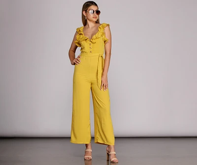 Ruffled And Radiate Jumpsuit