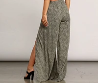 Leafy Greens Printed Slit Pants