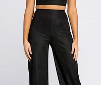 Glitter Glow Up Wide Leg Pants